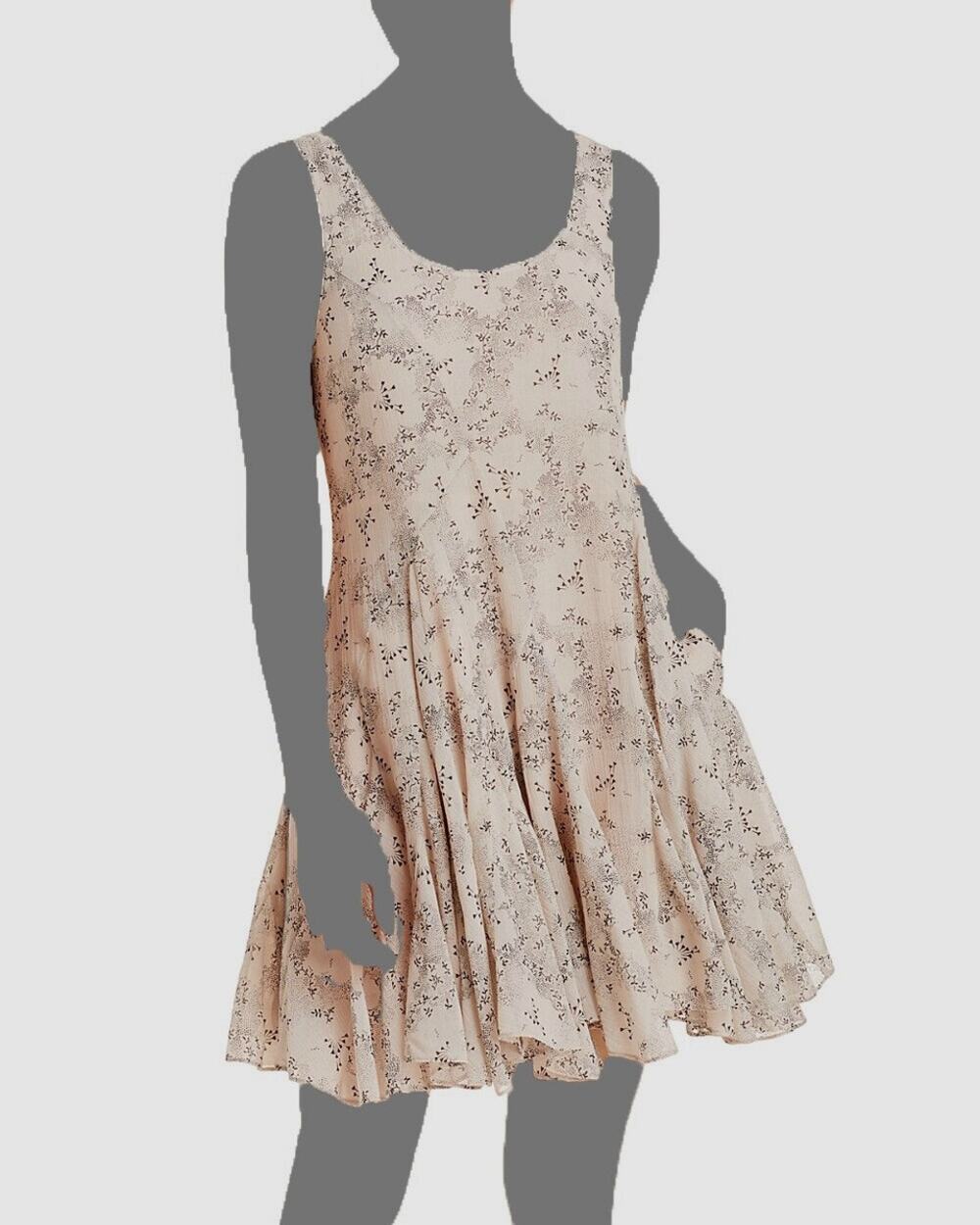 4 Rebecca Taylor Dress floral godet pink ruffle mini cottage core croquette